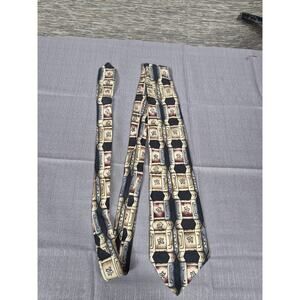 Hardy Amies Tie Mens Multicolor Silk Geometric Classic Woven Dress Necktie